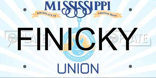 FINICKY Mississippi License Plate