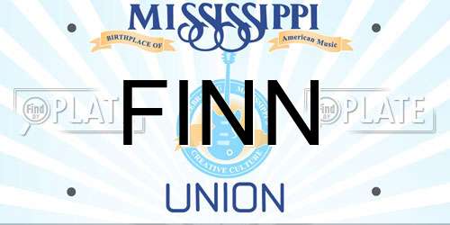 FINN Mississippi License Plate
