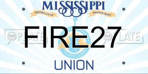 FIRE27 Mississippi License Plate