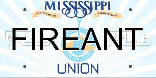 FIREANT Mississippi License Plate