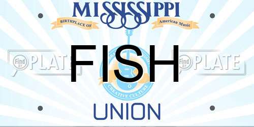 FISH Mississippi License Plate