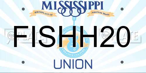 FISHH20 Mississippi License Plate