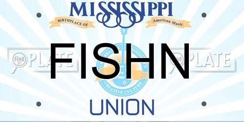 FISHN Mississippi License Plate