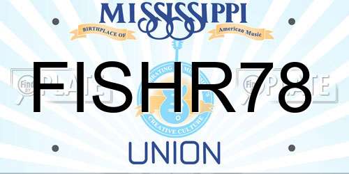 FISHR78 Mississippi License Plate