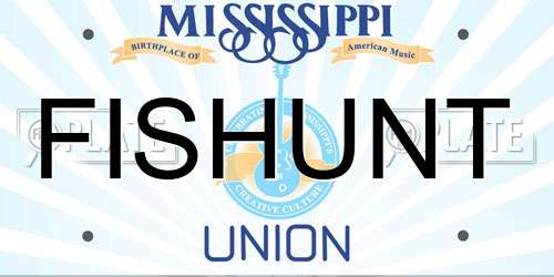FISHUNT Mississippi License Plate