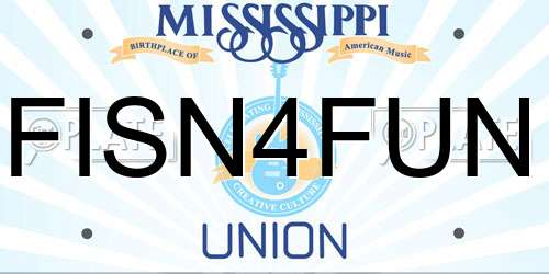 FISN4FUN Mississippi License Plate