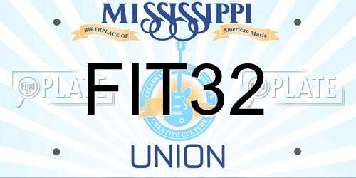 FIT32 Mississippi License Plate