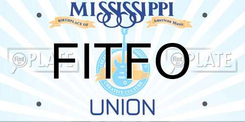 FITFO Mississippi License Plate