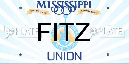FITZ Mississippi License Plate