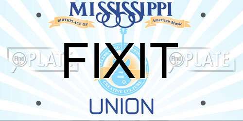 FIXIT Mississippi License Plate