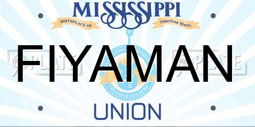 FIYAMAN Mississippi License Plate