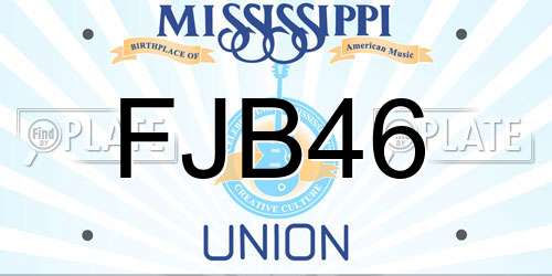 FJB46 Mississippi License Plate