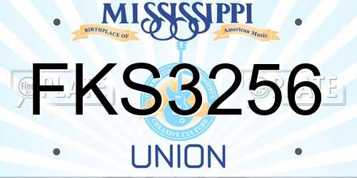 FKS3256 Mississippi License Plate
