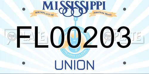 FL00203 Mississippi License Plate
