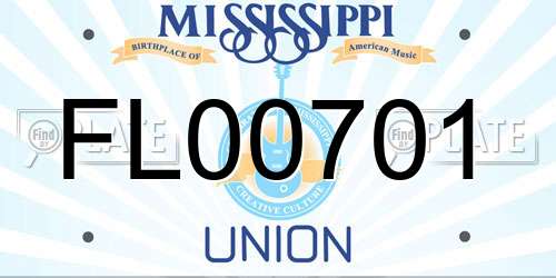 FL00701 Mississippi License Plate