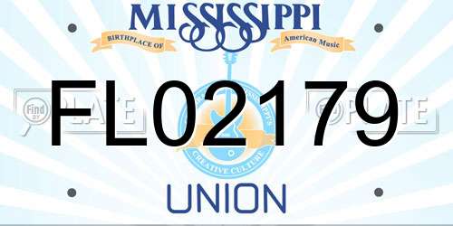 FL02179 Mississippi License Plate