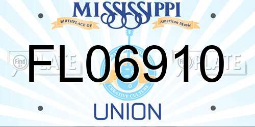 FL06910 Mississippi License Plate