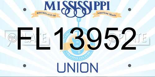 FL13952 Mississippi License Plate