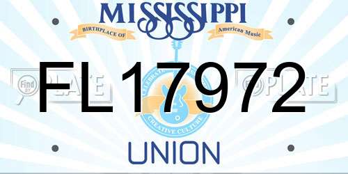 FL17972 Mississippi License Plate