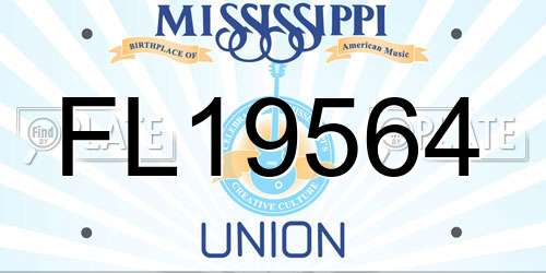 FL19564 Mississippi License Plate