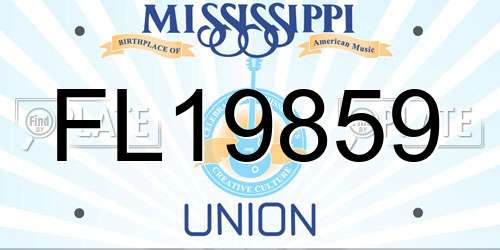 FL19859 Mississippi License Plate