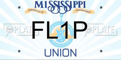 FL1P Mississippi License Plate