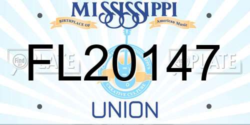 FL20147 Mississippi License Plate