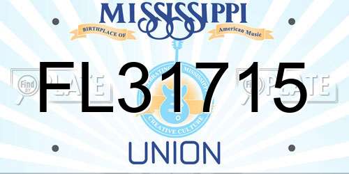 FL31715 Mississippi License Plate