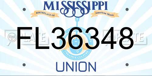 FL36348 Mississippi License Plate