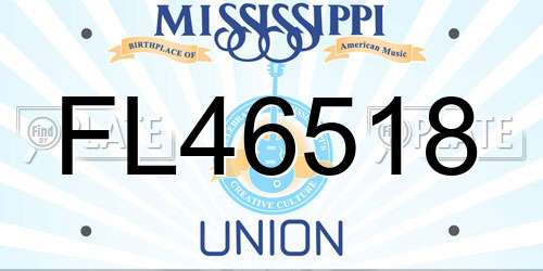 FL46518 Mississippi License Plate