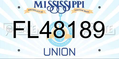 FL48189 Mississippi License Plate