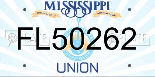 FL50262 Mississippi License Plate