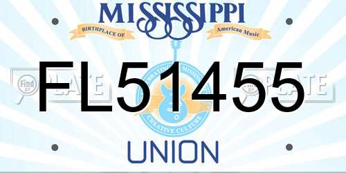 FL51455 Mississippi License Plate