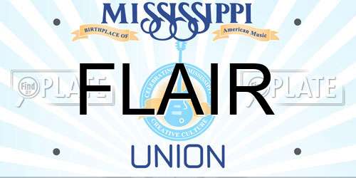 FLAIR Mississippi License Plate
