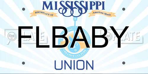 FLBABY Mississippi License Plate