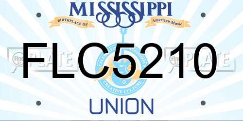 FLC5210 Mississippi License Plate