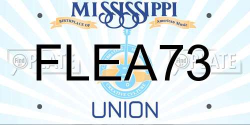 FLEA73 Mississippi License Plate