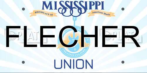FLECHER Mississippi License Plate