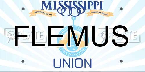 FLEMUS Mississippi License Plate