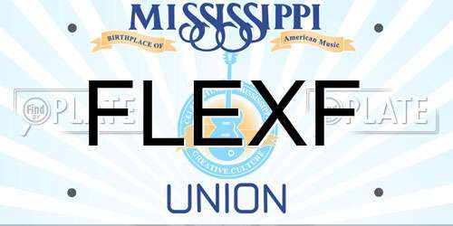 FLEXF Mississippi License Plate