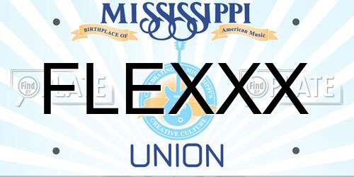 FLEXXX Mississippi License Plate