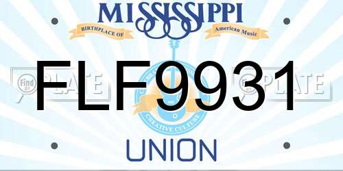 FLF9931 Mississippi License Plate