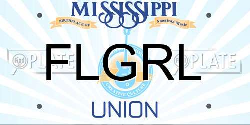 FLGRL Mississippi License Plate