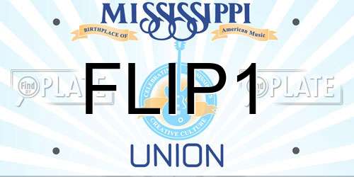 FLIP1 Mississippi License Plate