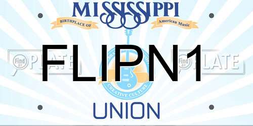 FLIPN1 Mississippi License Plate