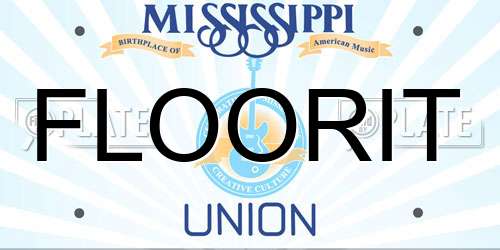 FLOORIT Mississippi License Plate