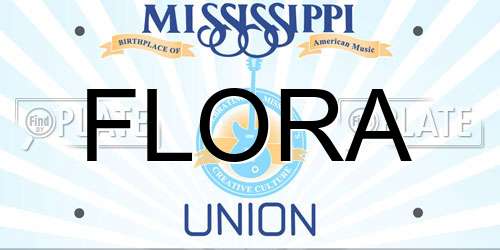 FLORA Mississippi License Plate