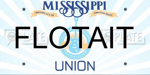 FLOTAIT Mississippi License Plate