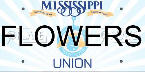 FLOWERS Mississippi License Plate