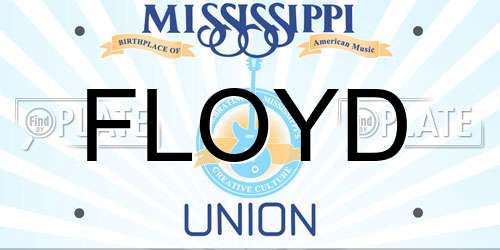 FLOYD Mississippi License Plate